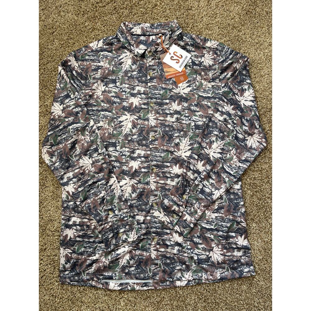 NWT Sovereign Code Weekend Takeover Camo Long Sleeve Button Down Men Size Medium